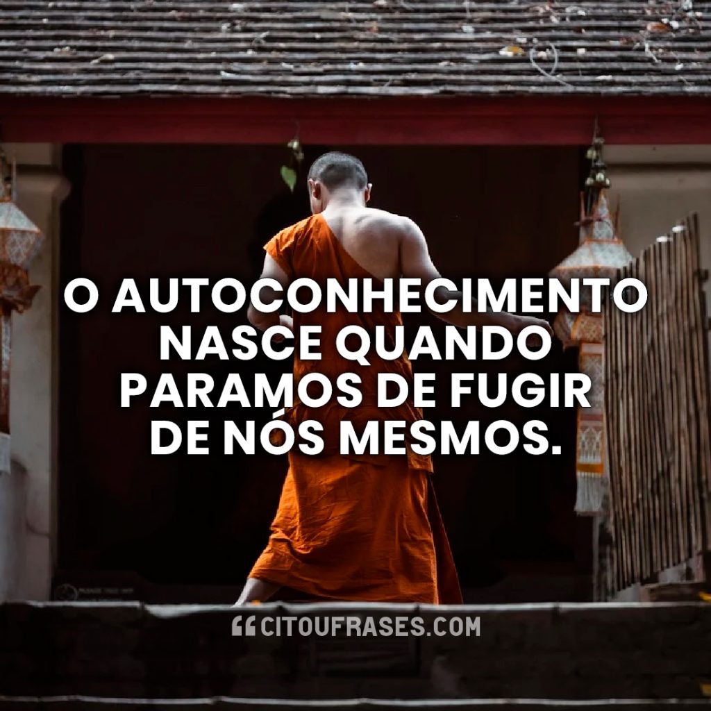 O autoconhecimento nasce quando paramos de fugir de nós mesmos.